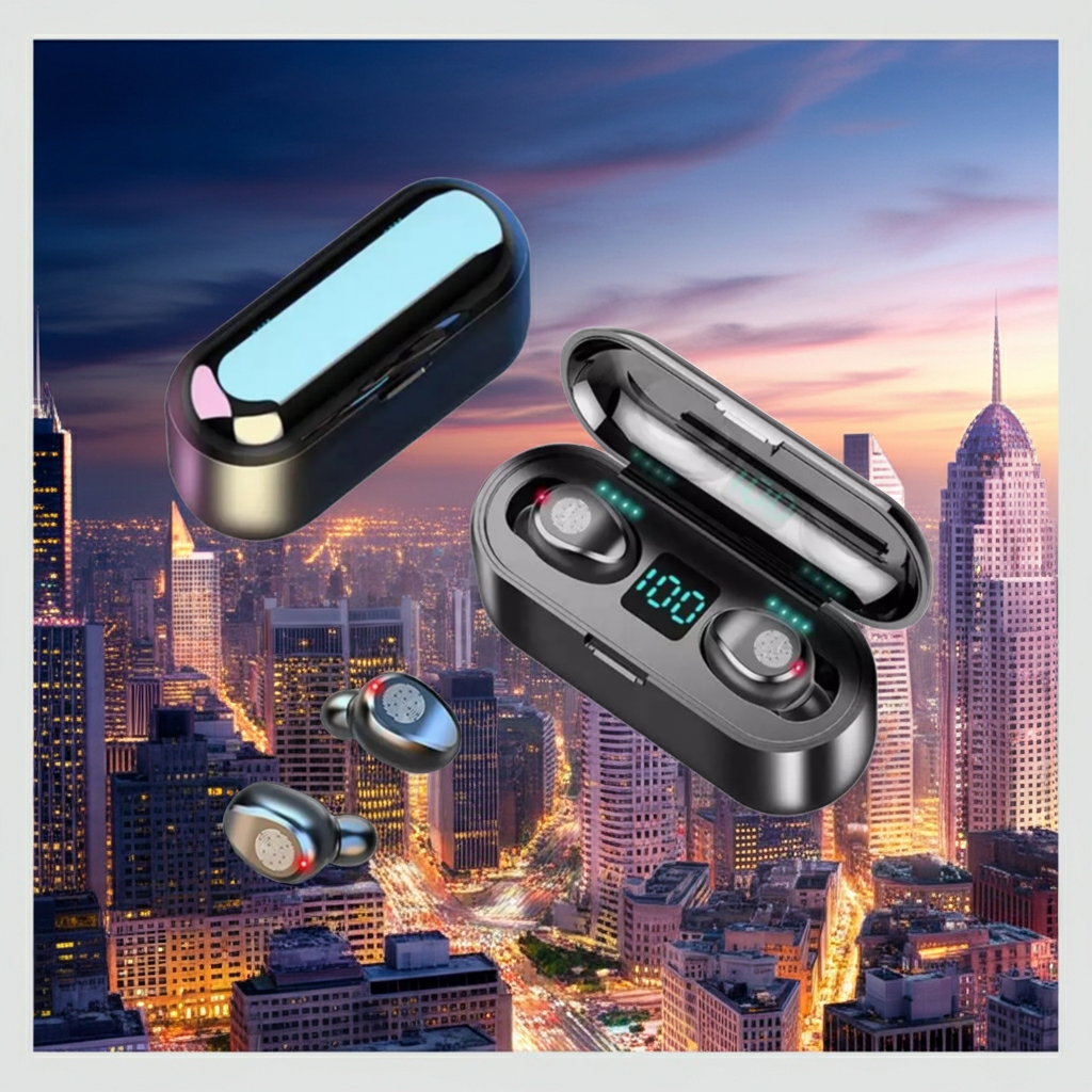 Audífono Inalámbricos F9 Con Power Bank