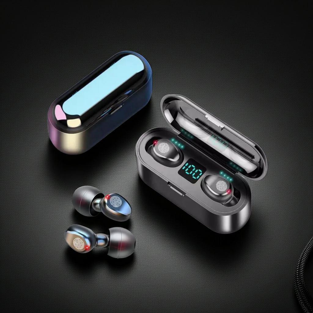 Audífono Inalámbricos F9 Con Power Bank