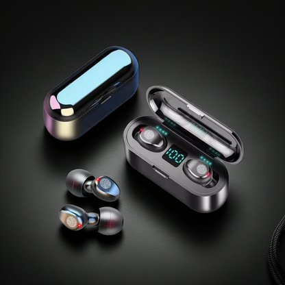 Audífono Inalámbricos F9 Con Power Bank